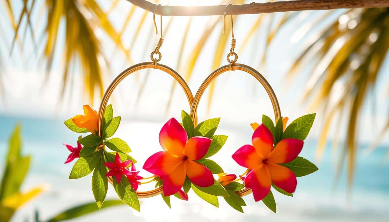 Bold Earrings for Tropical Vacation Outfits